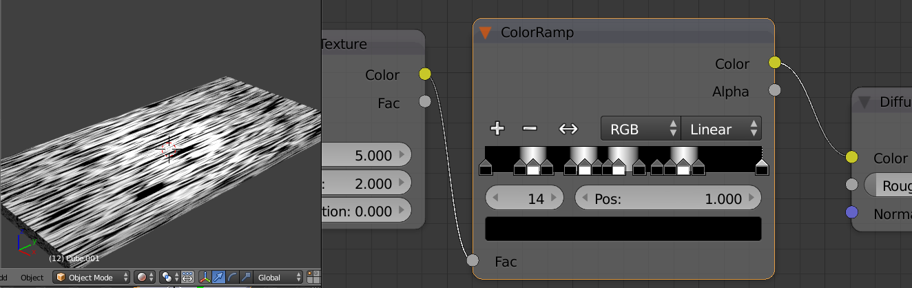 blender procedural wood texture step 3 defining the grain